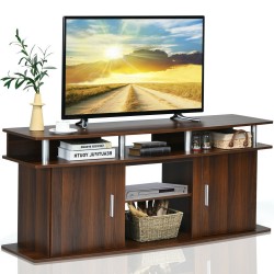 Honhorrs 63-Inch Media Console for TVs up to 70 Inches, Two Cabinets and Removable Center Shelf