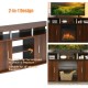Honhorrs 63-Inch Media Console for TVs up to 70 Inches, Two Cabinets and Removable Center Shelf