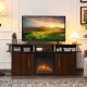 Honhorrs 63-Inch Media Console for TVs up to 70 Inches, Two Cabinets and Removable Center Shelf