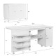 Honhorrs Folding Sewing Workstation, Three Tool Bins and Cabinet Shelves on Lockable Rolling Casters