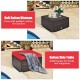 Honhorrs 4-Piece Modular Patio Rattan Seating Set with Ottoman, Removable Cushions and Pillows