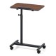 Honhorrs Rolling Overbed Table, Height and Tilt Adjustments with Four Locking Wheels and Side Hook