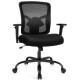 Honhorrs Big-and-Tall Mesh Office Chair, 400-Pound Capacity with Adjustable Lumbar Support and Arms