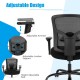 Honhorrs Big-and-Tall Mesh Office Chair, 400-Pound Capacity with Adjustable Lumbar Support and Arms