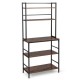Honhorrs 5-Tier Kitchen Baker's Rack with Upper Hutch Shelves, Retaining Tubes and Adjustable Feet