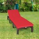 Honhorrs PE Wicker Patio Chaise Lounger, Six Recline Positions with Padded Cushion and Metal Frame