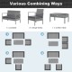 Honhorrs 4-Piece Rattan Patio Conversation Set with Cushions, Loveseat and Glass-Top Coffee Table