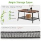 Honhorrs Four-Piece Wicker Patio Seating with Cushions and a Two-Level Acacia-Top Coffee Table
