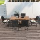 Owlyin Two PE-Rattan Patio Armchairs, Sixteen-Inch Seats with Zippered Cushions and Adjustable Feet