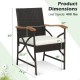 Owlyin Two PE-Rattan Patio Armchairs, Sixteen-Inch Seats with Zippered Cushions and Adjustable Feet
