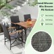 Owlyin Two PE-Rattan Patio Armchairs, Sixteen-Inch Seats with Zippered Cushions and Adjustable Feet