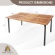 Honhorrs Seven-Piece Patio Dining Set, Cushioned Rattan Chairs and Acacia Table with Umbrella Hole
