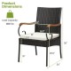 Honhorrs Seven-Piece Patio Dining Set, Cushioned Rattan Chairs and Acacia Table with Umbrella Hole