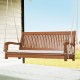 Owlyin Two-Person Eucalyptus Porch Swing, Cushioned Bench with Adjustable Hanging Ropes and Hooks