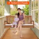Owlyin Two-Person Eucalyptus Porch Swing, Cushioned Bench with Adjustable Hanging Ropes and Hooks