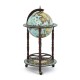 Honhorrs 17-Inch Globe Drinks Cart, Historic Map Design with Wood Legs, Lower Shelf and Casters
