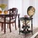 Honhorrs Nautical-Chart Globe Wine Cabinet on Wheels, Two Storage Levels and Solid Wood Legs