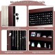 Honhorrs LED Mirrored Jewelry Cabinet, Wall or Door Mount with Ring Slots, Necklace Hooks and Lock