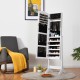 Honhorrs Lockable Jewelry Cabinet and Full-Length Dressing Mirror with Four Adjustable Tilt Angles