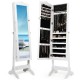 Honhorrs Lockable Jewelry Cabinet and Full-Length Dressing Mirror with Four Adjustable Tilt Angles