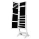Honhorrs Lockable Jewelry Cabinet and Full-Length Dressing Mirror with Four Adjustable Tilt Angles
