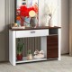 Honhorrs 48-Inch Console Table, Drawer and Cabinet Storage with Open Compartment and Lower Shelf