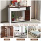 Honhorrs 48-Inch Console Table, Drawer and Cabinet Storage with Open Compartment and Lower Shelf