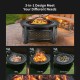Honhorrs Outdoor Steel Fire Pit, Mesh Spark Screen and Poker with Protective Cover for Garden Use