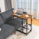 Honhorrs C-Shaped Laptop Side Table: Adjustable Height, Tilting Top, Wire Shelves and Locking Wheels