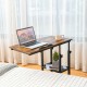 Honhorrs C-Shaped Laptop Side Table: Adjustable Height, Tilting Top, Wire Shelves and Locking Wheels