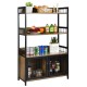 Honhorrs Kitchen Baker's Rack with 3 Open Shelves, 2-Door Lower Cabinet and Anti-Toppling Device