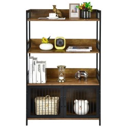 XVX Kitchen Baker's Rack with 3 Open Shelves, 2-Door Lower Cabinet and Anti-Toppling Device