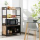 Honhorrs Kitchen Baker's Rack with 3 Open Shelves, 2-Door Lower Cabinet and Anti-Toppling Device