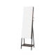 Honhorrs Freestanding Mirror Jewelry Cabinet, Three-Color Interior Lights and Fold-Out Makeup Shelf