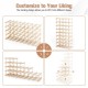 Honhorrs 36-Bottle Stackable Wooden Wine Rack with Modular Sections and Curved Bottle Supports
