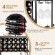 Honhorrs 47-Inch Wine Storage Table with 18-Bottle Rack, 8-Glass Holders and Adjustable Feet