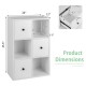 Honhorrs Alternating-Cube Bookcase, Three Drawers and Three Open Compartments with Wall-Anchor Kit
