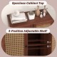 Honhorrs Two-Door Rattan-Look Sideboard with PU-Paper Door Finish, Adjustable Shelf and Metal Legs