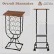Fourteen-Bottle Wine Rack by Honhorrs with Wooden Serving Top, Detachable Casters and Locking Wheels