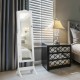 Honhorrs Four-Angle Mirrored Jewelry Armoire, Fourteen LEDs with Ring Storage, Hooks and Two Drawers