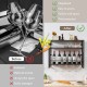 Honhorrs 3-Tier Wall-Mounted Wine Storage Shelf with Metal Frame and Holders for up to 16 Glasses