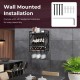 Honhorrs Wall-Mounted 10-Bottle Wine Rack with 2 Storage Tiers and 3 Rows of Stemware Holders
