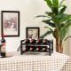 Honhorrs 8-Bottle Two-Tier Metal Wine Rack with Open Display Compartments and Adjustable Feet