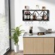 Honhorrs Wall-Mounted Wine Rack for 39 Bottles and 12 Glasses with 6 Rows of Stemware Storage
