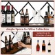Honhorrs Wall-Mounted Wine Rack for 39 Bottles and 12 Glasses with 6 Rows of Stemware Storage