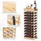 Honhorrs 40-Bottle Modular Wine Rack with Reinforcing Crossbars and Included Anti-Toppling Device