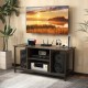 Honhorrs Three-Tier Media Stand for TVs up to 50 Inches, Power Access and Adjustable Center Shelf