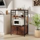 Honhorrs 3-Tier Kitchen Baker's Rack with 2 Open Shelves, Storage Cabinet and 10 S-Shaped Hooks