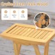 Honhorrs Pair of Folding Teak Patio Bar Stools, Saddle Seats with Footrests and Preassembled Frames