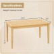 Honhorrs 35.5-by-20-Inch Teak Patio Coffee Table, Natural Wood Frame and Slatted Rectangular Top